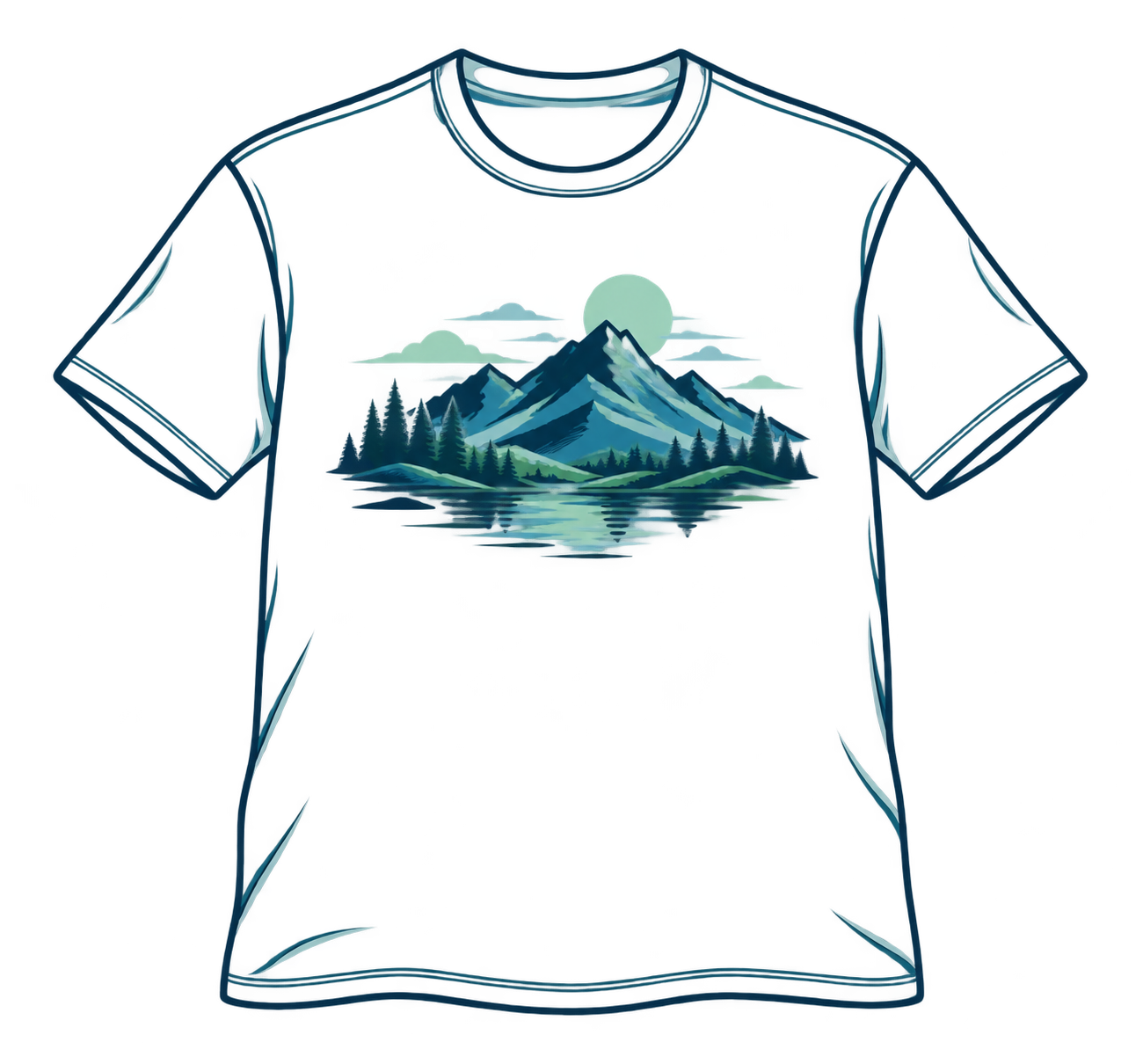 Medium central print on a NomadRocks T-shirt